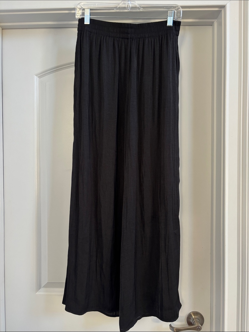 Philosophy Wide-Leg Black Elastic Waist Pants Size M